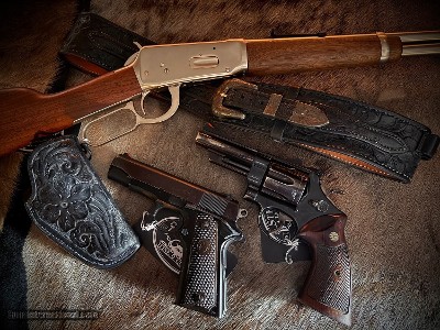 EXCEPTIONAL THREE-GUN SET FROM LEGENDARY TEXAS RANGER JOAQUIN JACKSON