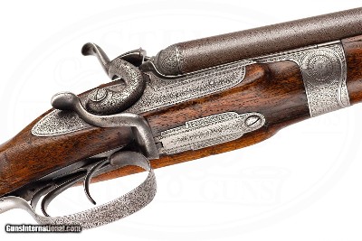 THOMAS HORSLEY BEST BAR IN WOOD SIDELEVER HAMMER 12 GAUGE