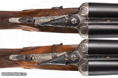 AYA NO.1 SIDELOCK EJECTOR TRUE PAIR 12 GAUGE LIGHT GAME GUNS - Image 9 of 17