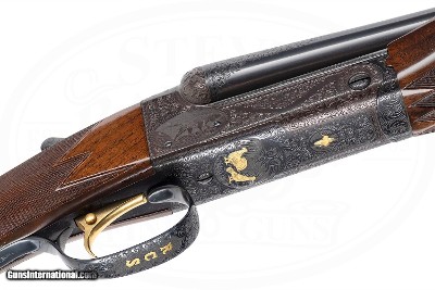 WINCHESTER MODEL 21 PIGEON GRADE UPGRADE 16 GAUGE ENGRAVED BY JOHN K PEASE