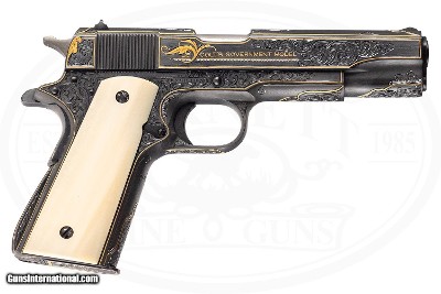 COLT GOVT MODEL MKIV SERIES 70 1911 45 ACP MIKE DUBBER ENGRAVED