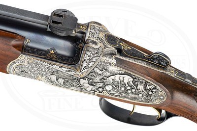 AUSTRIAN SIDELOCK O/U COMBINATION GUN 12GA / 7X65R - Image 6 of 16