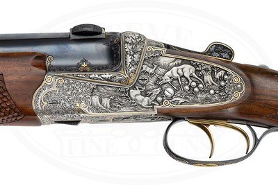AUSTRIAN SIDELOCK O/U COMBINATION GUN 12GA / 7X65R - Image 3 of 16