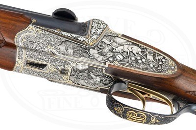 AUSTRIAN SIDELOCK O/U COMBINATION GUN 12GA / 7X65R - Image 8 of 16