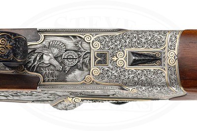 AUSTRIAN SIDELOCK O/U COMBINATION GUN 12GA / 7X65R - Image 10 of 16