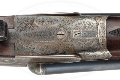 CHARLES LANCASTER BEST SIDELOCK EJECTOR 10 BORE FORMERLY THE PROPERTY OF THE MAHARAJA SAHIB OF PATIALA - Image 10 of 17