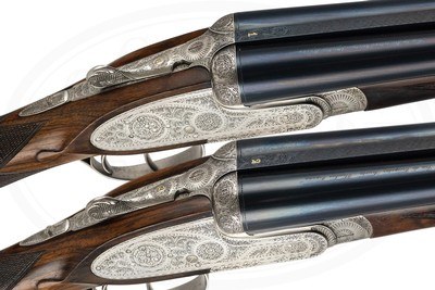 PAIR OF ARRIETA MODEL 803 SIDELOCK EJECTOR 12 GAUGES W/ 28 INCH BARRELS - CASED - Image 6 of 17