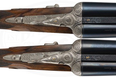 PAIR OF ARRIETA MODEL 803 SIDELOCK EJECTOR 12 GAUGES W/ 28 INCH BARRELS - CASED - Image 10 of 17
