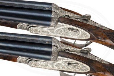 PAIR OF ARRIETA MODEL 803 SIDELOCK EJECTOR 12 GAUGES W/ 28 INCH BARRELS - CASED - Image 7 of 17