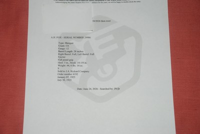 Fox CE 12 ga with letter - Image 3 of 15