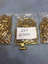 Remington new brass, not loaded..223 WSSM three bags of 50premium nickle - 1 of 2