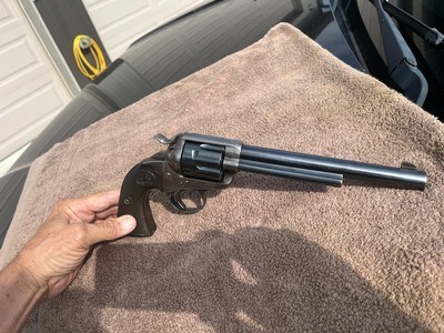 Colt Bisley SAA 1910 38/357 With period Christy barrel and cylinder, mint lock up