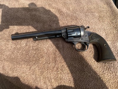 Colt Bisley SAA 1910 38/357 With period Christy barrel and cylinder, mint lock up