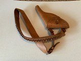 Antique Leather Shoulder Holster with Bandolier - 1 of 10