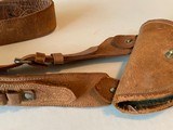 Antique Leather Shoulder Holster with Bandolier - 2 of 10