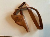 Antique Leather Shoulder Holster with Bandolier - 8 of 10