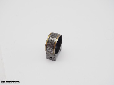 Target Shotguns, Inc. Kolar #6 barrel hanger - hand engraved, gold inlaid - level 2