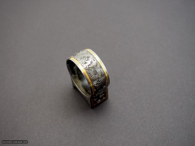 Kolar #4 barrel hanger - hand engraved, gold inlaid - level II