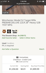 Winchester 52. TargetRedfield 20x - 7 of 8