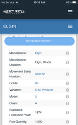 Circa 1874 GM Wheeler Pocket Watch - 1 of 4