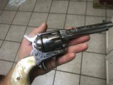 Factory engraved Colt SAA 45. Antique - 4 of 8