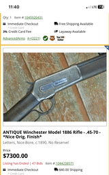 Very nice Antique Winchester 1886 45-70 - 3 of 9