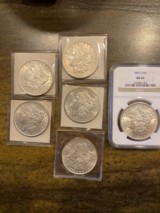 MS64 - MS66 1880’s silver dollars - 1 of 6