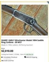 Winchester saddle ring carbine 30 - 7 of 8