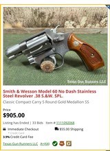 Smith Wesson 60 no dash LNIB - 4 of 4