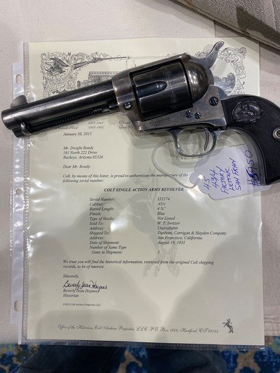 Very fine Colt 45 1st generation