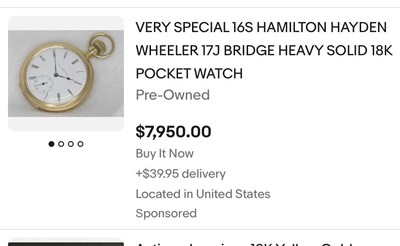 18kt Heavy box hinge watch Circa 1880’s - Image 8 of 9