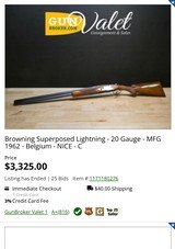 1965 Browning Superposed 20 in Case - Image 9 of 10
