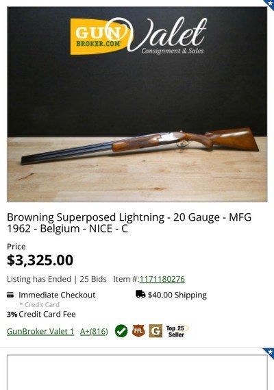 1965 Browning Superposed 20 in Case - Image 9 of 10