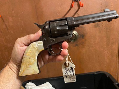 Colt SAA 45 with Steerhead grips antique - Image 1 of 4