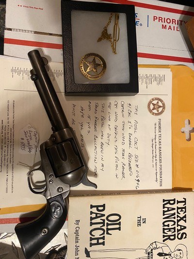 Texas Ranger Colt SAA with badge - Image 1 of 4