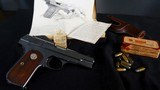 Exceptional Colt Model M 1908 Type IV Pocket Hammerless As New with Box and Papers - 13 of 15