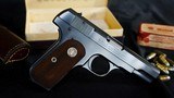 Exceptional Colt Model M 1908 Type IV Pocket Hammerless As New with Box and Papers - 4 of 15