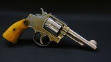 Smith & Wesson Victory Model .38 S&W Special – Excellent War Trophy Circa 1944 - Aged Patina Grips With Deep Brass Medallions - 8 of 16