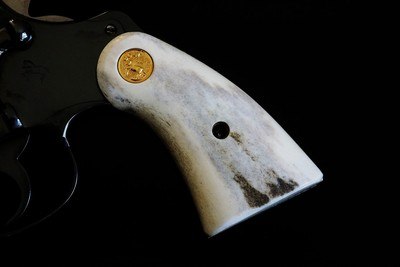 1981 Royal Blue 4” Colt Python ~ Blue Stag Grips ~ Bucheimer Shoulder Rig - Image 15 of 20