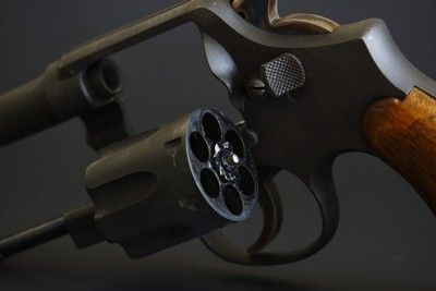 SMITH & WESSON VICTORY MODEL .38 S&W - WWII U.S. PROPERTY GHD FLAMING BOMB - Image 10 of 11