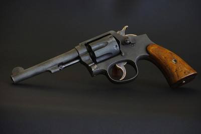 SMITH & WESSON VICTORY MODEL .38 S&W - WWII U.S. PROPERTY GHD FLAMING BOMB - Image 2 of 11