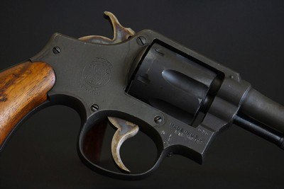 SMITH & WESSON VICTORY MODEL .38 S&W - WWII U.S. PROPERTY GHD FLAMING BOMB - Image 7 of 11