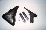 42 BYF BLACK WIDOW GERMAN LUGER RIG W/ 1 MATCHING MAGAZINE - 1 of 10