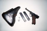 1940 CODE 42 NAZI GERMAN LUGER RIG W/ 1 MATCHING # MAGAZINE - 1 of 10