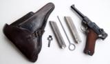K DATE (1934) NAZI GERMAN LUGER RIG W/ 1 MATCHING # MAGAZINE - 1 of 11