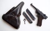 1940 CODE 42 NAZI GERMAN LUGER RIG W/ 1 MATCHING # MAGAZINE - 1 of 11