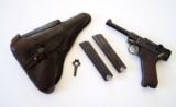1915 DWM MILITARY GERMAN LUGER RIG W/ 2 MATCHING # MAGAZINES - 1 of 10