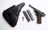 1939 CODE 42 NAZI GERMAN LUGER RIG W/ 1 MATCHING # MAGAZINE - 1 of 10