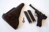 1938 S/42 NAZI GERMAN LUGER RIG W/ 1 MATCHING # MAGAZINE - 1 of 10