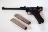 1918 DWM ARTILLERY MILITARY GERMAN LUGER W/ DISPLAY CASE - 3 of 8